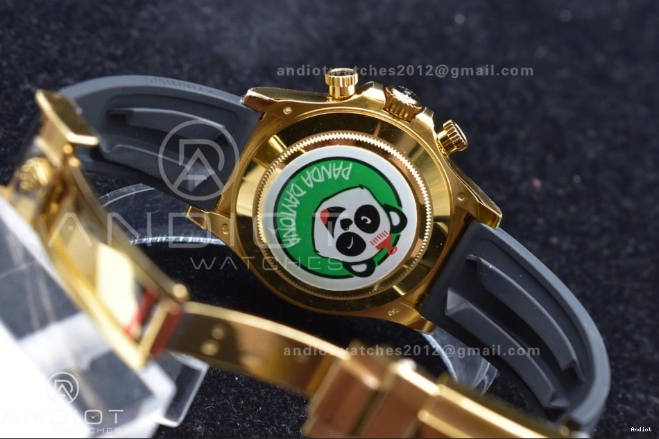 1:1 Daytona Rubber Strap BTF Oysterflex SA4130 on Best Edition Dial 116518 Black YG 0112